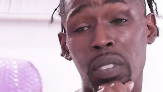 Blonde Summer Vixen Gives Ray Black & His Big Black Cock A Sloppy Blowjob