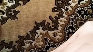 Blonde bimbo sucks me off with pleasure