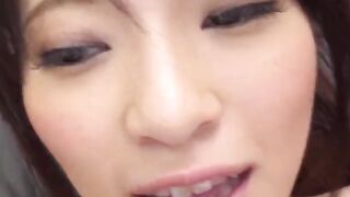 Japanese dark hair, Sara Yurikawa sucks dick, uncensored