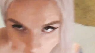 Blonde Bombshell Does a Wild Masturbation