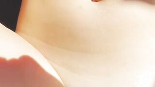 Afternoon couch fuck ends with big cumshot on her bouncing tits