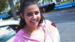 Teen stepsister became my hot house maid