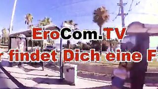 German couple 3-way pick up into holiday for bi beach