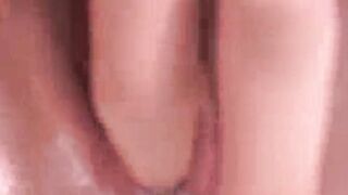 my leaking gulping pussy eats glass dildo