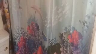 stepmom with tattoo boobs spied in the shower
