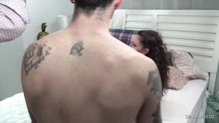 Real life amateur swingers having a foursome sex party