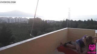 Couple gets nailed on the hotel balcony