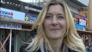 Blonde has sex in outside for money