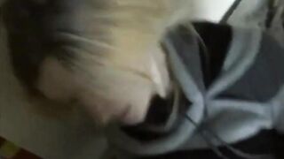 Blonde has sex in outside for money
