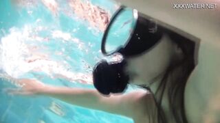 Hungarian beauty Nora Shmandora gets orgasms in the pool