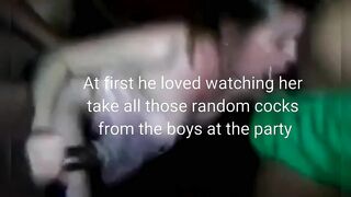 White chick Passed Around At Party