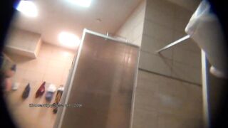 Naked cunt with mouth inside the public shower 20130