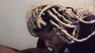 Caramel Kush offer daddy that incredible sexy bj treatment