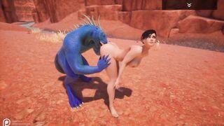 Wild Life Blue Lizard Scaly Porn (Jenny and Corbac)
