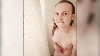 babe barely legal taking a shower