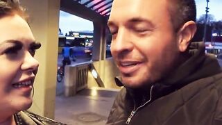 Fat german skank outdoors pick up in train station berlin