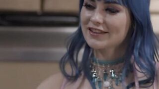 Pale blonde beauty fucks in a resort by big cock