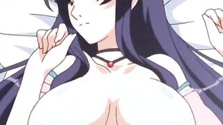 Busty college babe helps shy friend to cum