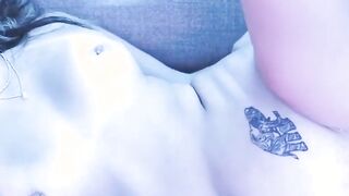 sexy blonde deepthroats a big dick in blue light 2