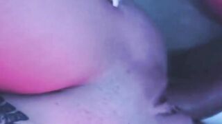 sexy blonde deepthroats a big dick in blue light 2