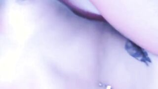 sexy blonde deepthroats a big dick in blue light 2