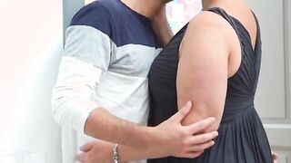 cumshot busty mom licks ass and fucks lucky son