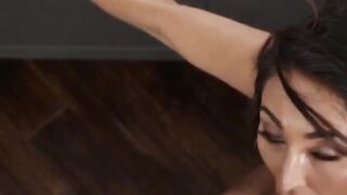 All natural Latina Christiana Cinn gets her bubble booty eat