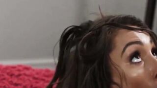 All natural Latina Christiana Cinn gets her bubble booty eat