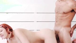 DELICIOUS BUSTY REDHEAD LOVES FUCK AND CUM