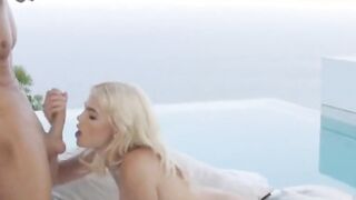 cumshot , stunning lika has passionate reunion with boyfriend