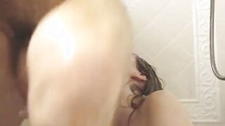 creampie dirty girl gets fucked hard in the shower