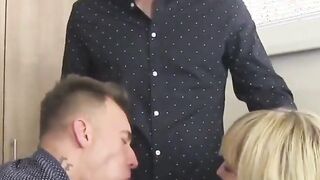blowjob hard day's work at the office