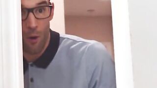 creampie panty perv gets caught and gets his cock fucked hard
