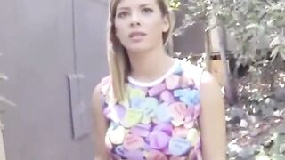 blowjob big natural tits blonde teen fucked by stranger for cash pov