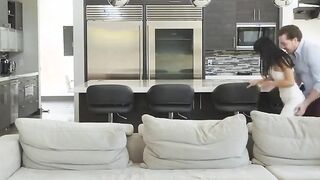blowjob  horny gf filled up with cum after work party