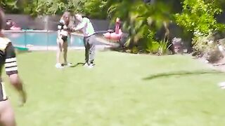 creampie sexy friends get horny after football practice