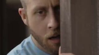 TS model gets analed by husbands friend in bathroom