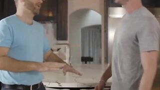 TS model gets analed by husbands friend in bathroom