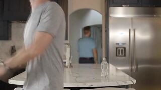 Blonde TS gets analed by husbands friend in bathroom