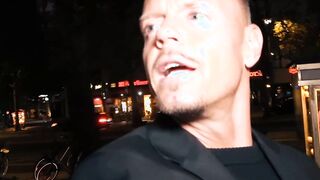 Real Street night date with german thin teens bimbo
