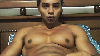 Colossal Ebony Muscle masturbating Part 2