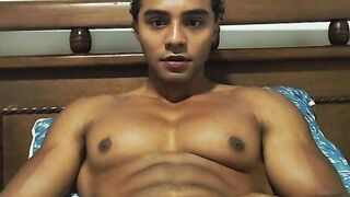 Colossal Ebony Muscle masturbating Part 2