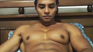 Colossal Ebony Muscle masturbating Part 2