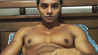 Colossal Ebony Muscle masturbating Part 2