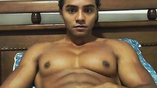 Colossal Ebony Muscle masturbating Part 2