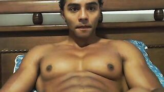 Colossal Ebony Muscle masturbating Part 2