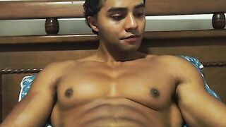 Colossal Ebony Muscle masturbating Part 2