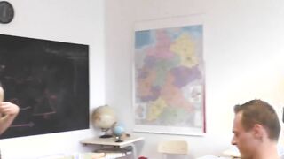 female Teacher show how to nailed anal into school gang bang