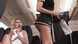 Busty ts stewardess Brittney Kade fucks