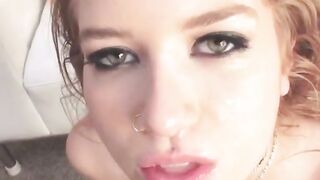cumshot horny big tit brunette needs contractors big dick